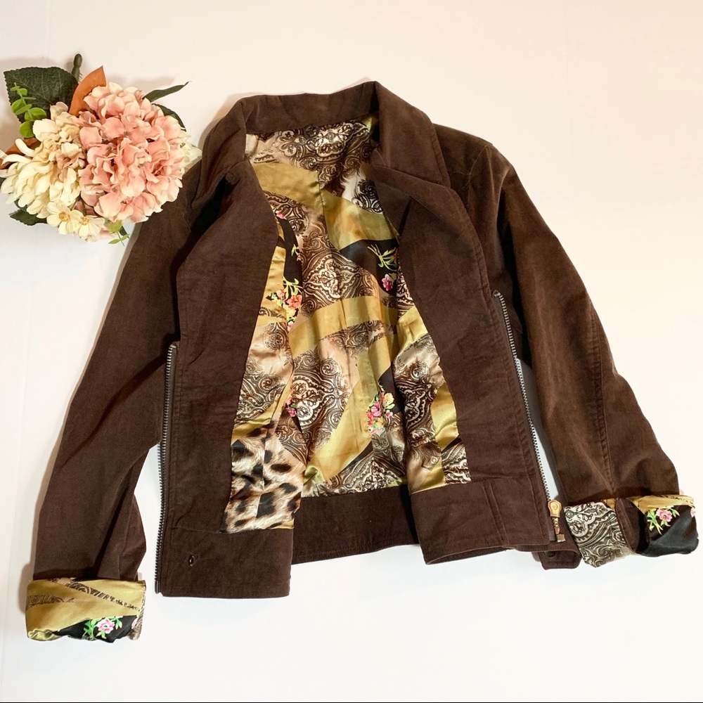 Anthro One Girl Who Brown  Moto Jacket!!